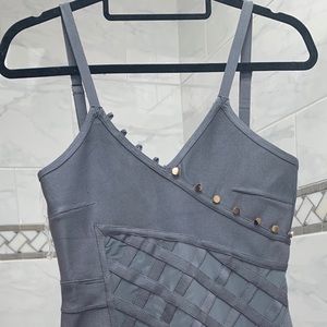 Gray bondage dress